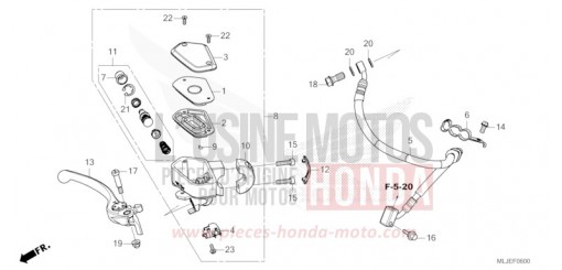 FRONT BRAKE MASTER CYLINDER GL1800DAR de 2024